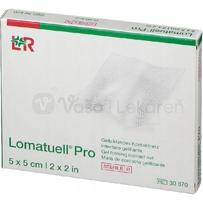 Lomatuell Pro Hydrokoloidné krytie na rany s kontaktnou sieťkou (5 x 5 cm) 10 kusov