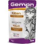 Gemon PATE CAT Chunkies Kitten with Chiken - пауч - хапки за подрастващи котенца с пиле 100 гр, Италия - 0896