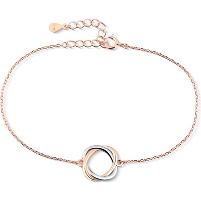 JVD Dámský rose gold stříbrný náramek se zirkony SVLB0614SH2BK00