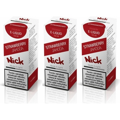 Nick STRAWBERRY 10 ml 6 mg 3 ks