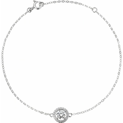 PAVONA Strieborný náramok AURORA 13M00001 moissanite