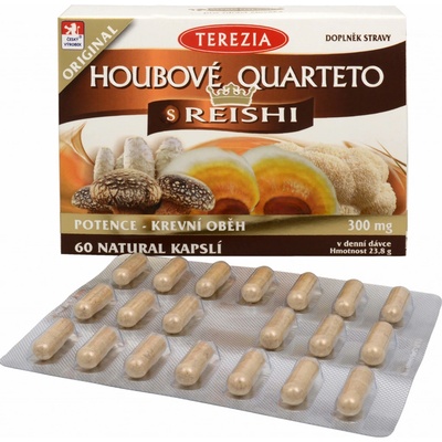 Terezia Reishi Houbové quarteto 60 kapsúl