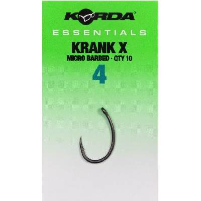 Korda Háčiky Essentials Krank X Barbed 10 ks - Veľ. 4