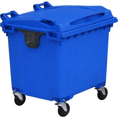 Plastik Gogic Plastový kontejner 1 100 l modrý ploché víko