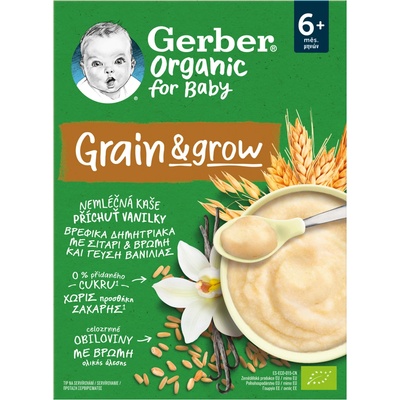 Gerber Organic Nemléčná kaše s příchutí vanilky 200 g – Zboží Dáma