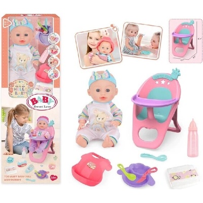 Bábika Baby Sweet Love bábätko so sadou na kŕmenie