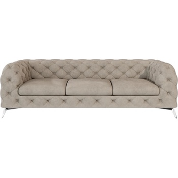 ROPEZ Сиво-бежов кадифен диван 243 cm Chelsea - Ropez (Chelsea Sofa 3os. Riviera 16 Srebrne)