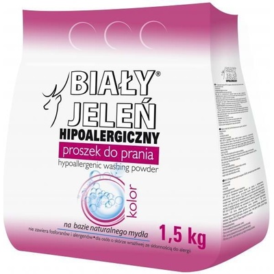 Bialy jeleň Hypoalergénny prací prášok Farba 1,5 kg