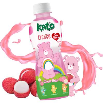 Kato Care Bears Lychee Juice With Nata De Coco Jelly 320 ml