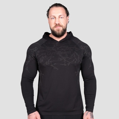 GymBeam Блуза с дълъг ръкав Static Black L