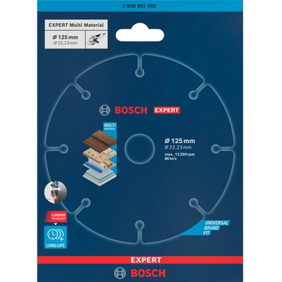 Bosch Karbidový rezací kotúč EXPERT MultiMaterial pr. 125x22,23 mm (2608902489)