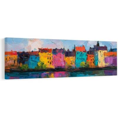 Obraz živé barvy městské scenérie - 135x45