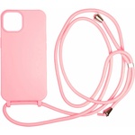 Mobile Origin Силиконов (TPU) калъф с връзка за носене за iPhone 14 - Mobile Origin Lanyard Silicone Case (розов) (LYC-S-PNK-14)