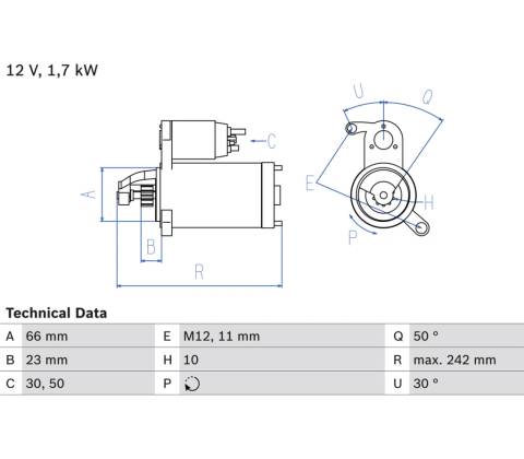 BOSCH Štartér 0986025240