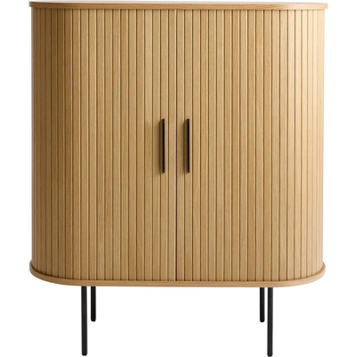 Unique Furniture Шкаф за вино от дъбов декор с плъзгащи се врати в естествен цвят 100x118x40 cm Nola - Unique Furniture (54322780)