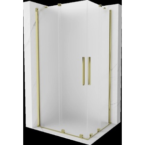 Mexen Velar Duo плъзгаща се душ кабина 90 x 80 см, матирана, златна - 871-090-080-32-50 (871-090-080-32-50)
