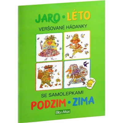 Jaro, léto, podzim, zima - kniha samolepek a hádanek
