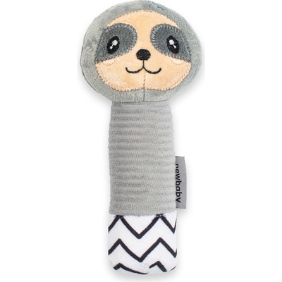 New Baby detská pískacia plyšová hračka s hryzátkom Sloth 20C53889