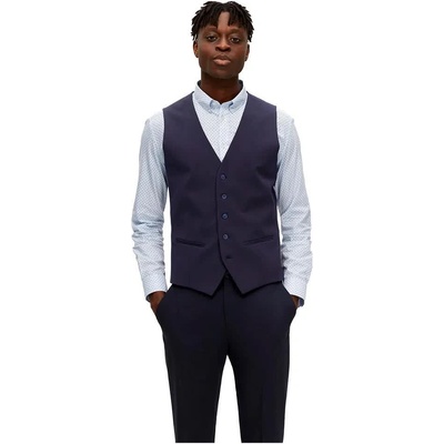SELECTED Елек Selected Liam Slim Fit waistcoat - Blue (Navy Blazer)