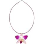 Dannyra Колие с истинска орхидея и копринена верижка модел 13 Dannyra Jewels