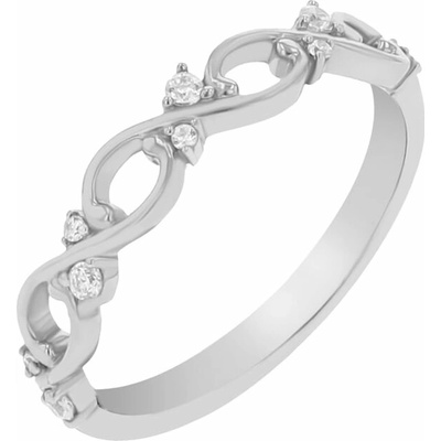 Eppi Romantický eternity prsteň s diamantmi Rosas R44908