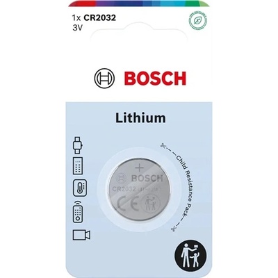 Bosch CR2032B1/00 GOMBELEM LITHIUM 3.0V 1-BLISTER (CR2032B1/00)