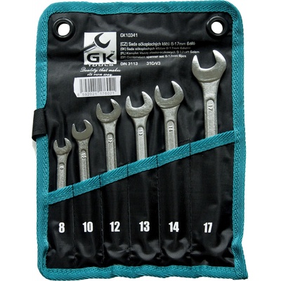 GK Tools sada očkoplochých klíčů, chrom 6 dílů 8-17 mm GK10341