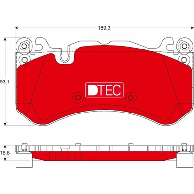 Sada brzdových platničiek kotúčovej brzdy TRW GDB1734DTE
