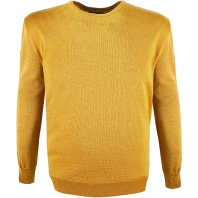 Kama 4101 pánsky merino sveter žltý
