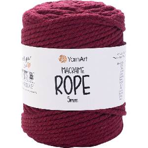 YARNART Macrame Rope 5 mm 85 m 781 Burgundy юта (Macrame Rope 5 mm 781)