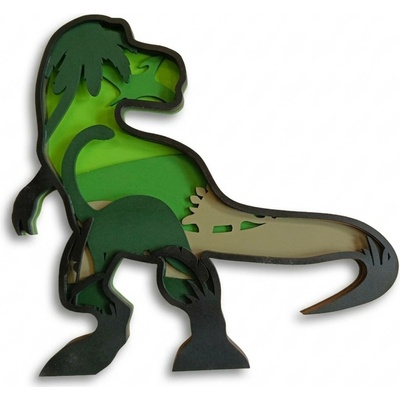 Z rodinné dílny Svítící dekorace na zeď dinosaurus T-Rex (svítí ve tmě)
