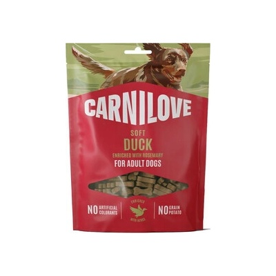 CARNILOVE Dog Soft Snack Duck mäkké maškrty s kačicou pre dospelých psov 200 g