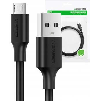 Ugreen US289 USB na micro USB 2,4 A 480 Mb/s, 1,5M, černý