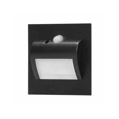 Orno DRACO LED NEW 1, 5W stair luminaire, flush-mounted stair luminaire, 12VDC, 30lm, 3000K, black, motion and twilight sensor AD-OS-6164LR3/B