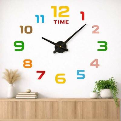 Huizhou Haiswei Daily Necessities Co., Ltd. Nalepovacie nástenné hodiny DIY farebné s 12 číslicami 80–90 cm