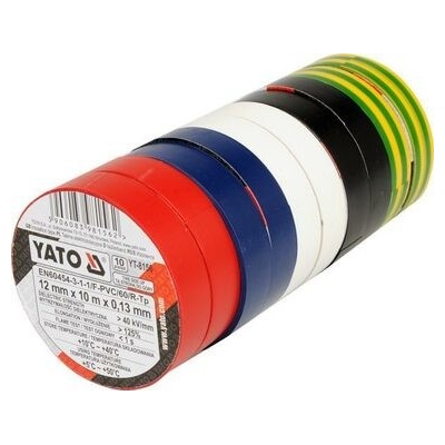 Yato Páska izolačná 12 x 0.13 mm x 10 m farebná 10 ks YT-8156