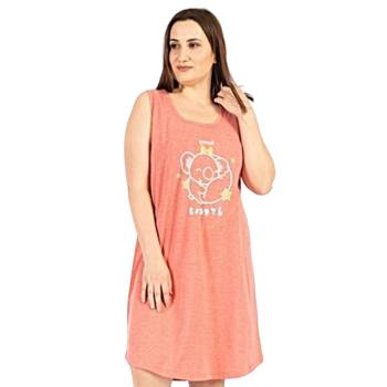 Макси нощница в коралов цвят с коала