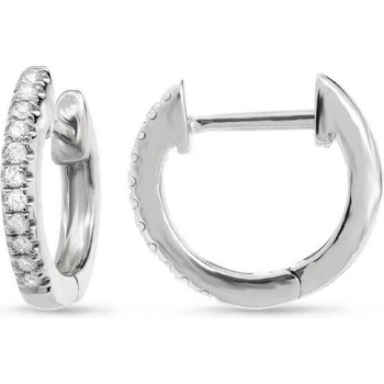 Eppi Strieborné kruhové náušnice s lab-grown diamantmi Carolin E44291