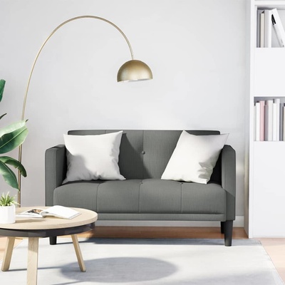 vidaXL Loveseat Sofa 111 cm textil tmavě šedá