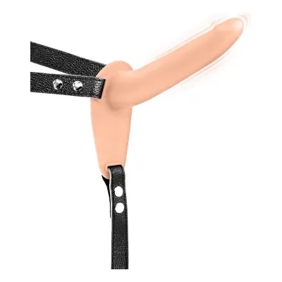 Fetish Tentation Вибриращ страп-он колан с дилдо от силикон Fetish Tentation Flesh