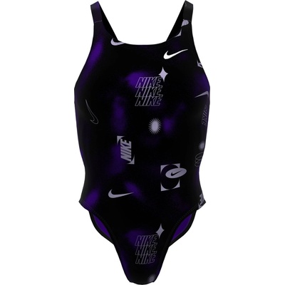 Nike HydraStrong Multi Print Fastback One Piece - Black/Purple