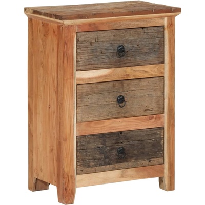 vidaXL Страничен шкаф 55x33x75 см масивна акация (354322)