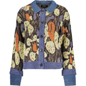 DESIGUAL Женска жилетка desigual, Размер l, Цвят Синьо (26wwjf47vinil_bl5008)