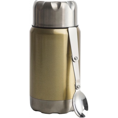 Sagaform To Go zlatá nerezová termoska na oběd se lžičkou 600 ml