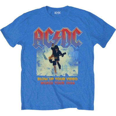 AC/DC Blow Up Your Video / World Tour 1988 Mid Blue L Риза (ACDCTS42MBL03)