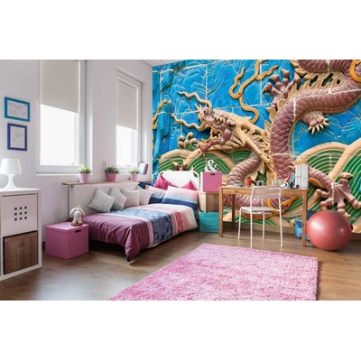 DIMEX ART Самозалепваща се флизелинова фототапета стената на драконите бейхай ii 375 x 250 см