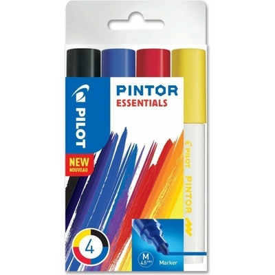 PILOT Pintor Medium Sada akrylových popisovačů 1,5-2,2mm - Základní barvy 4 ks