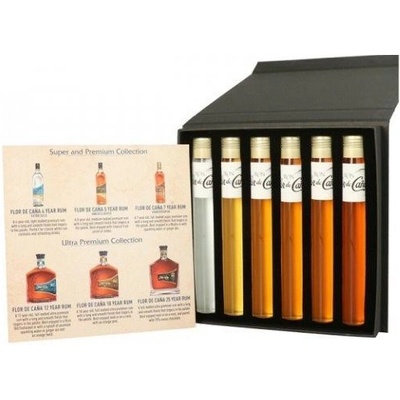 Flor de Cana tasting 40% 6 x 0,02 l (Sada miniatur)