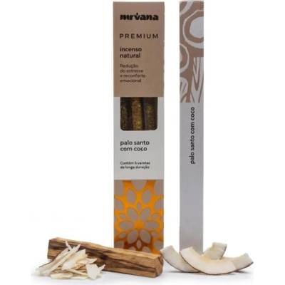 Nirvana Premium Prírodné rituálne vonné tyčinky Palo Santo a Kokos 5 ks