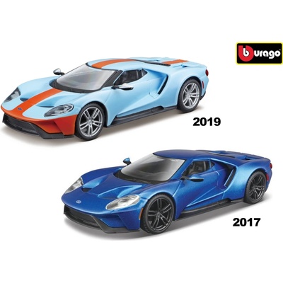 Bburago Ford GT 2019 Světle modrá / Oranžová 1:32